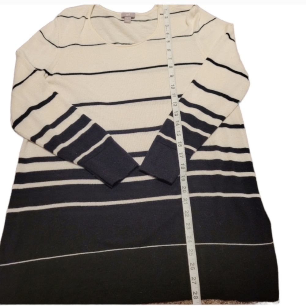 J.jill scoop neck striped sweater